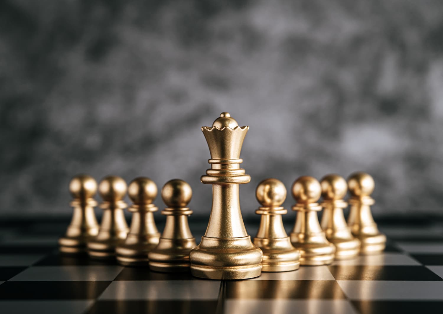 一字排開的西洋棋